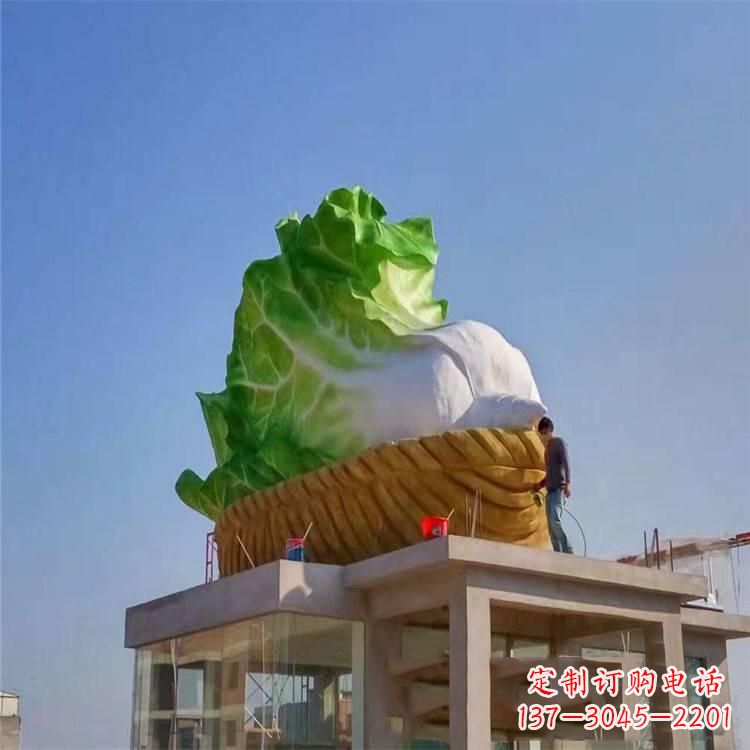合肥大白菜 雕塑-玻璃钢大型植物景观