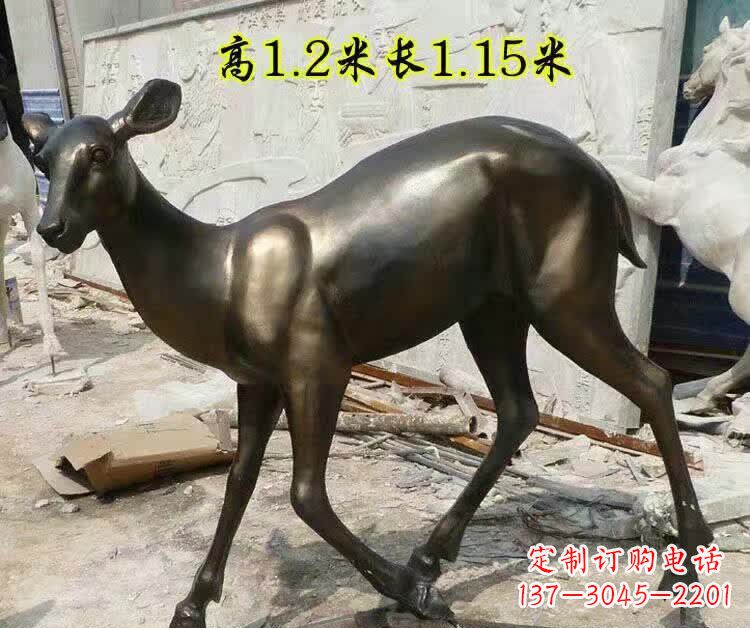合肥奔跑的小鹿铜雕 (2)