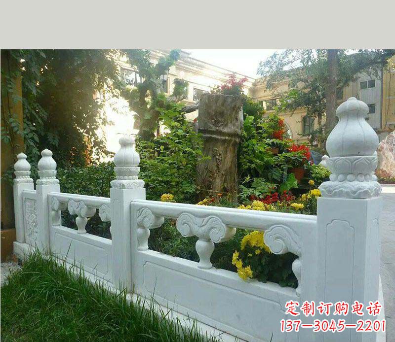 合肥别墅汉白玉栏板景观石雕