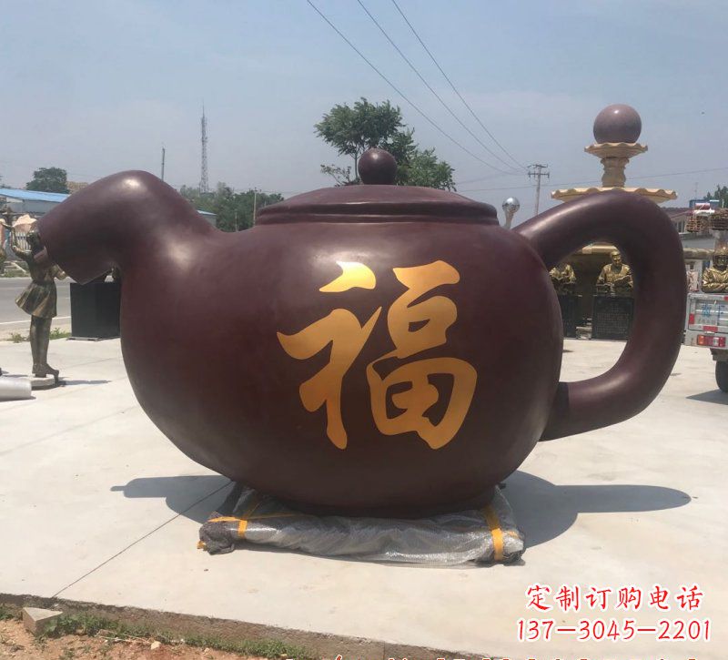 合肥玻璃钢茶壶雕塑