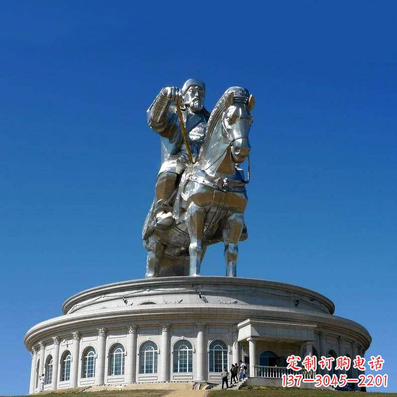 合肥不锈钢成吉思汗雕像-大型景区景点广场人物雕塑
