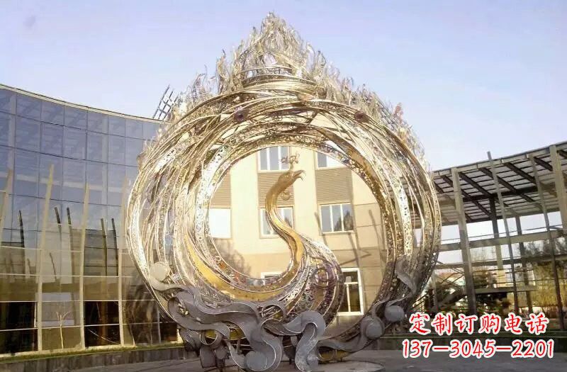 合肥不锈钢抽象凤凰涅槃雕塑