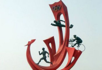 合肥运动员雕塑缅怀奥运会的荣耀