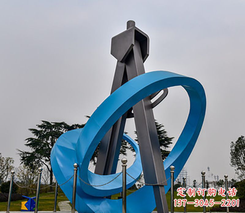 合肥不锈钢创意圆规造型