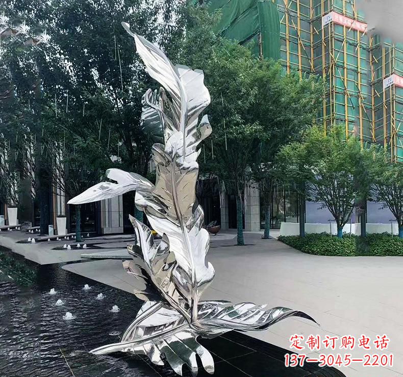 合肥不锈钢公园树叶雕塑