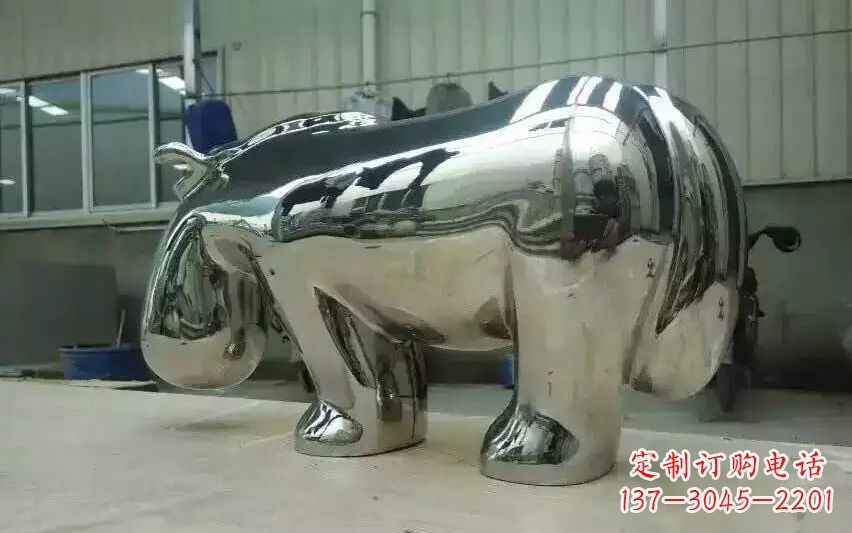 合肥不锈钢河马雕塑美观耐用的艺术品