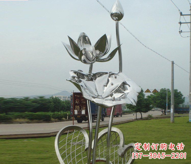 合肥精美不锈钢荷叶雕塑
