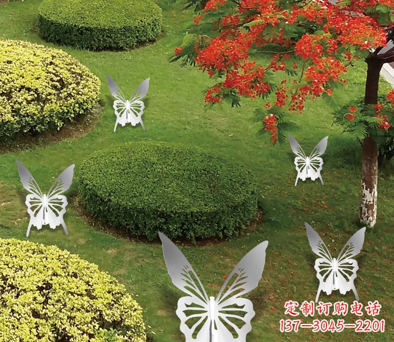 合肥灵动飞舞不锈钢蝴蝶雕塑