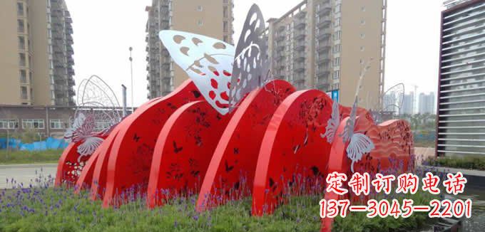 合肥不锈钢蝴蝶小区景观雕塑