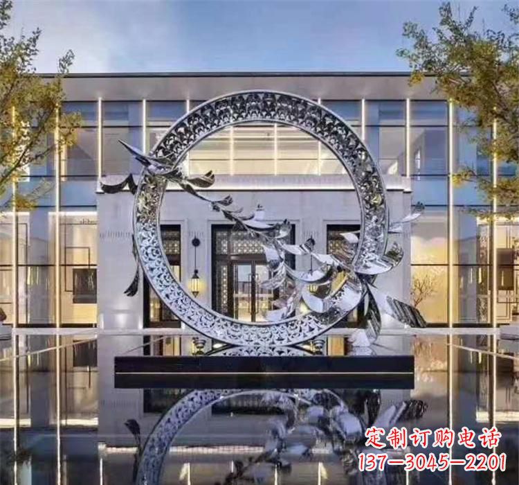 合肥大雁飞翔,不锈钢户外雕塑雍容陈列