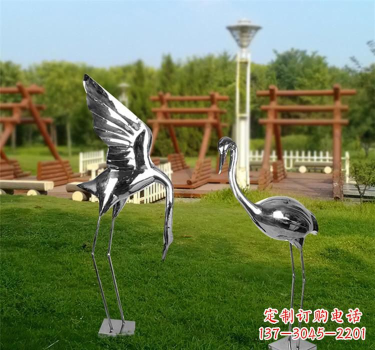 合肥不锈钢户外仙鹤雕塑
