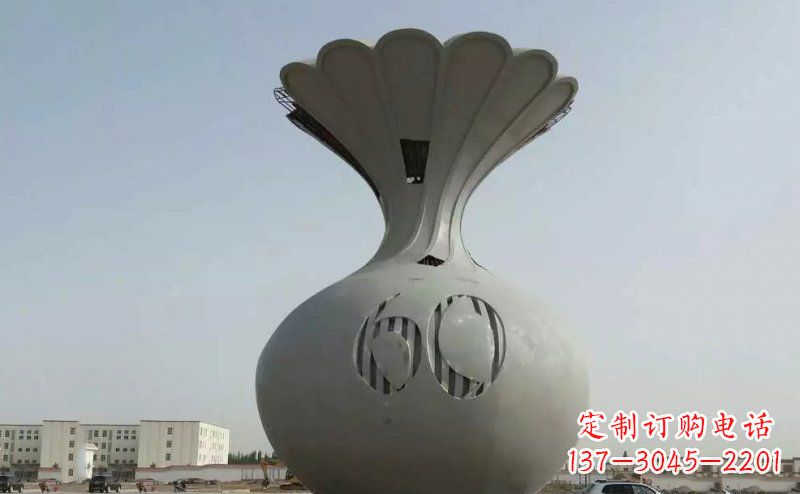 合肥不锈钢花篮雕塑 (2)