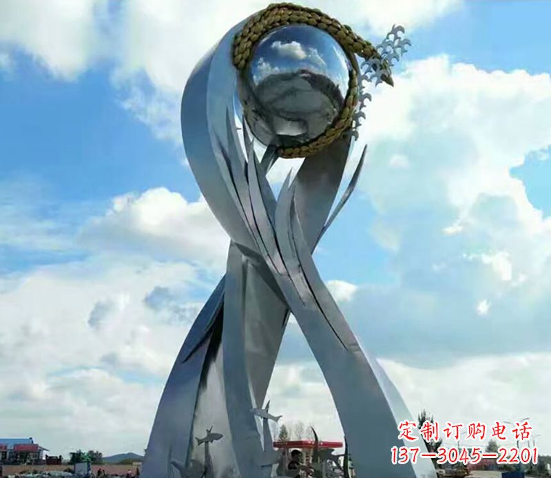 合肥不锈钢环球和平鸽雕塑