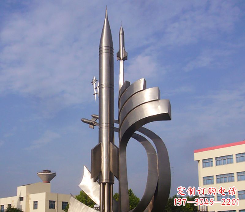 合肥不锈钢火箭飞升广场景观雕塑