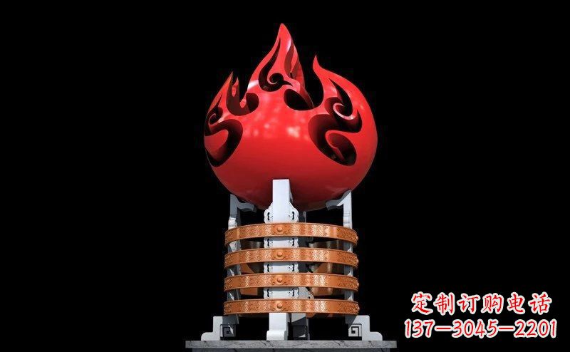 合肥不锈钢火炬雕塑传承奋进精神