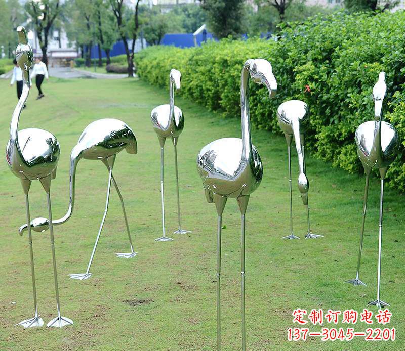 合肥不锈钢火烈鸟雕塑美丽的艺术杰作