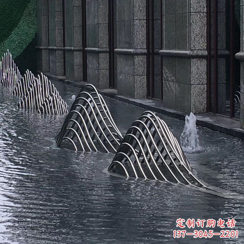 合肥不锈钢假山水景雕塑