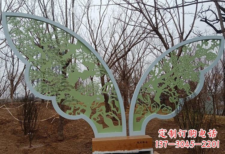 合肥不锈钢剪纸蝴蝶翅膀雕塑