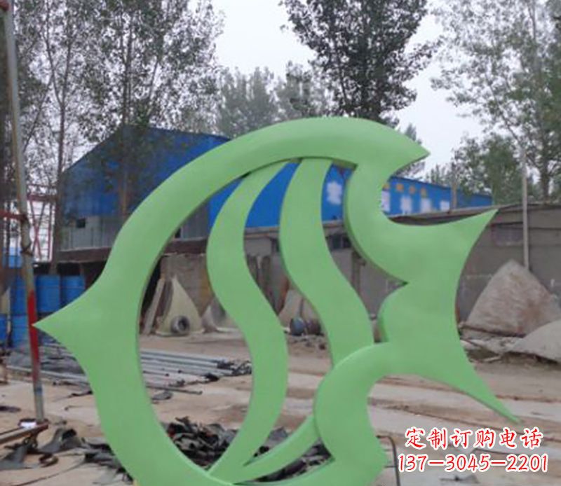 合肥不锈钢剪纸鲤鱼雕塑