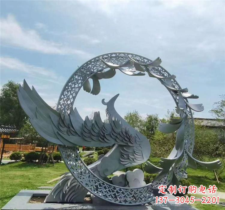合肥不锈钢简易凤凰雕塑