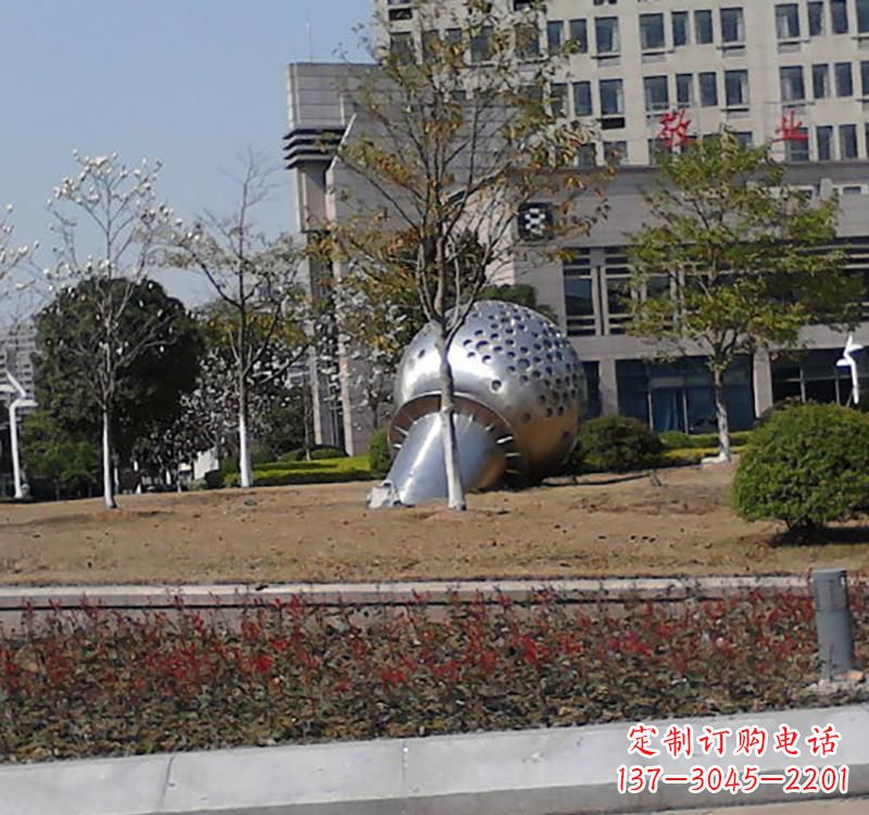 合肥不锈钢简约话筒雕塑