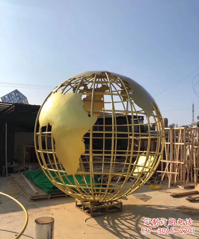 合肥不锈钢金属地球仪雕塑