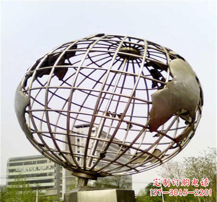 合肥不锈钢地球仪雕塑让美景永恒