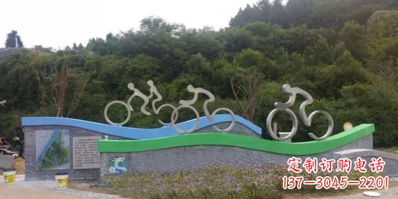 合肥不锈钢自行车雕塑——给景区增添一抹绚烂