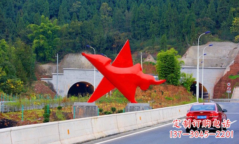 合肥不锈钢五角星雕塑标志着和平与希望