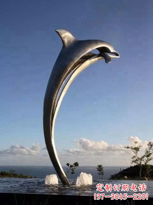 合肥不锈钢海豚雕塑让游客流连忘返