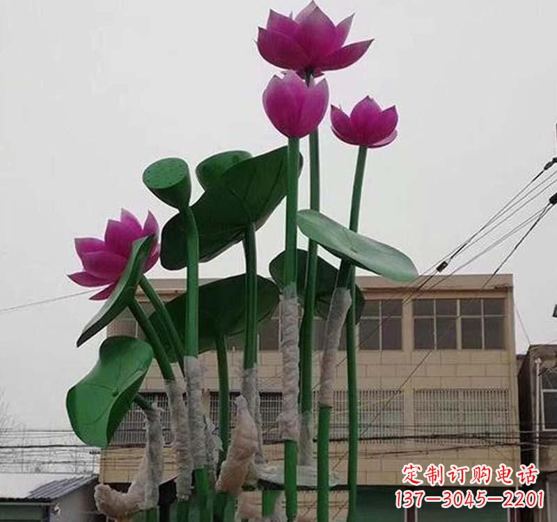 合肥不锈钢荷花雕塑——精美绝伦