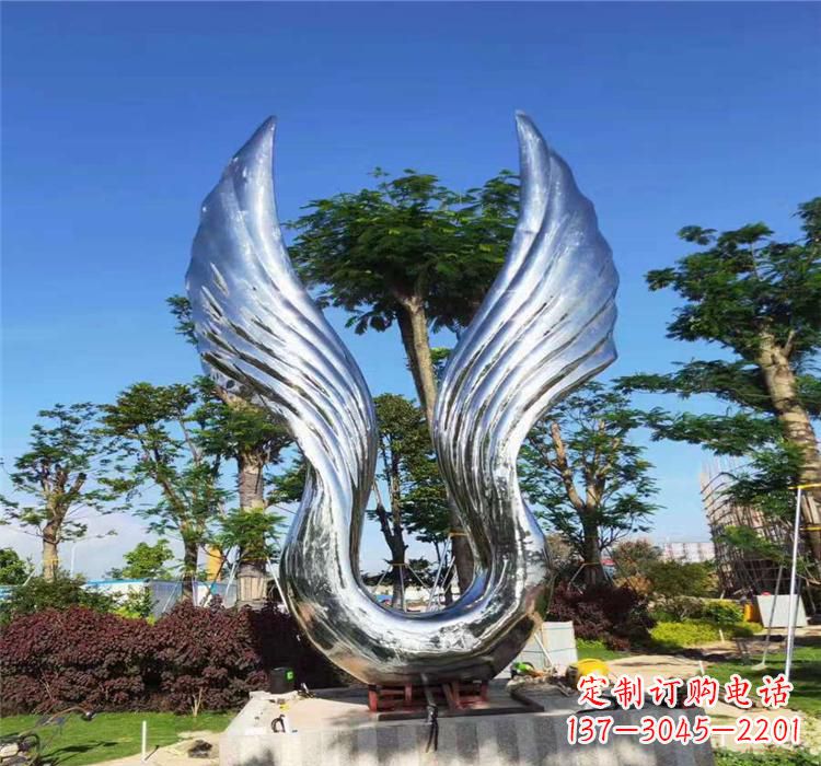 合肥精美不锈钢翅膀雕塑