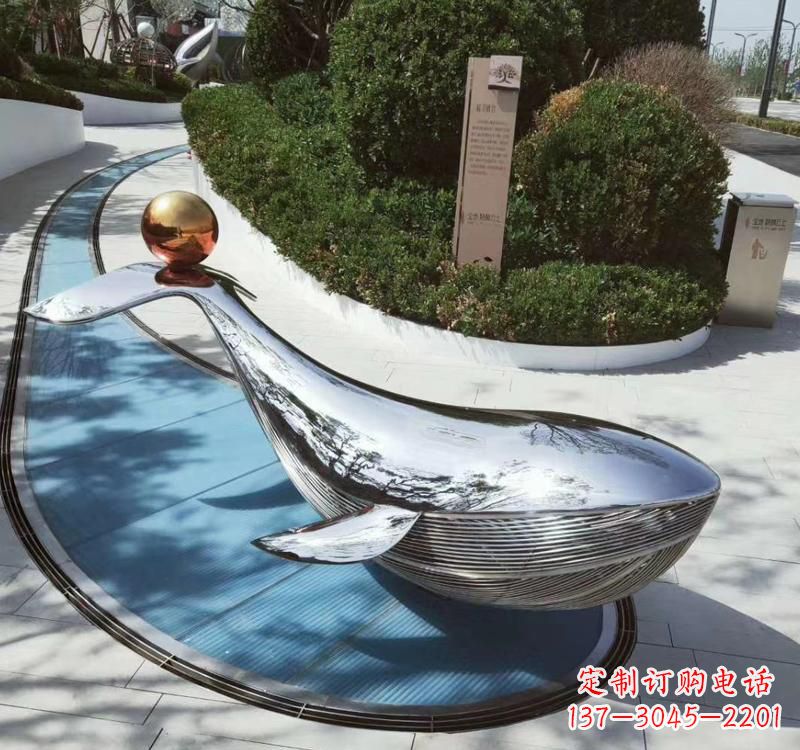 合肥精美不锈钢海豚雕塑