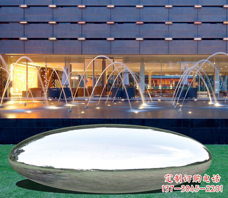 合肥不锈钢镜面鹅卵石雕塑