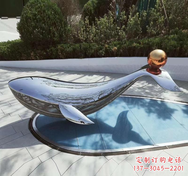 合肥不锈钢海豚雕塑精美而优雅