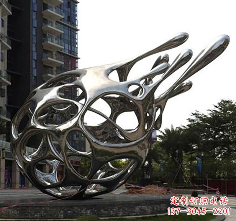 合肥不锈钢镜面火龙果雕塑精致的艺术瑰宝