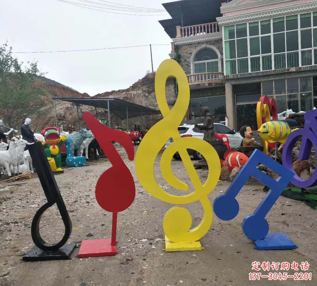 合肥不锈钢烤漆音符雕塑