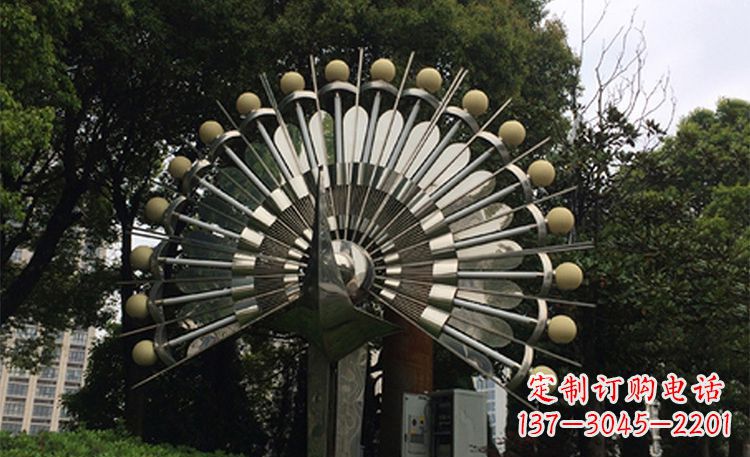 合肥美丽的不锈钢孔雀雕塑