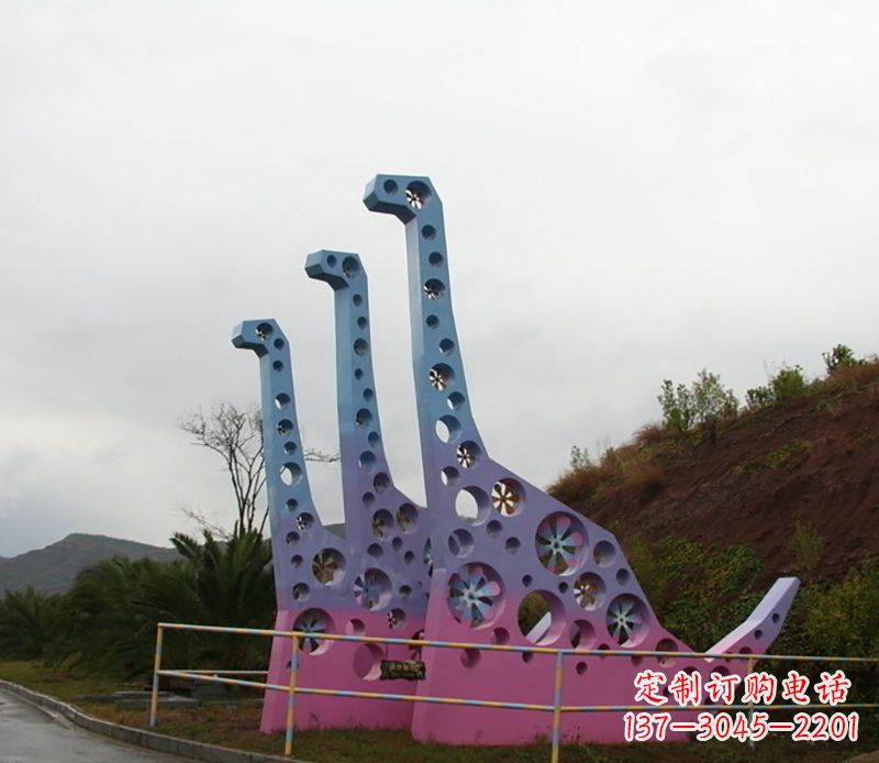 合肥不锈钢恐龙雕塑精致的古代艺术