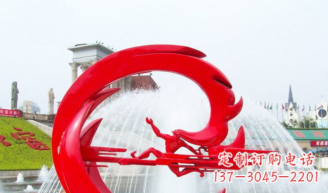 合肥夸父的传奇不锈钢雕塑