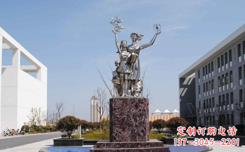合肥不锈钢学生雕塑——记录学生成长的精美艺术品