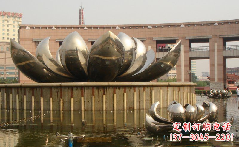 合肥不锈钢莲花雕塑 (3)