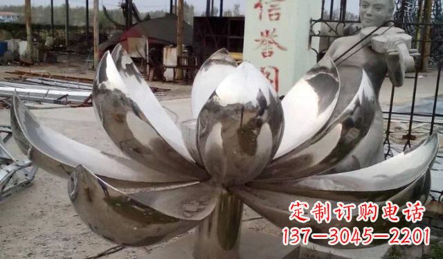 合肥不锈钢莲花景观雕塑