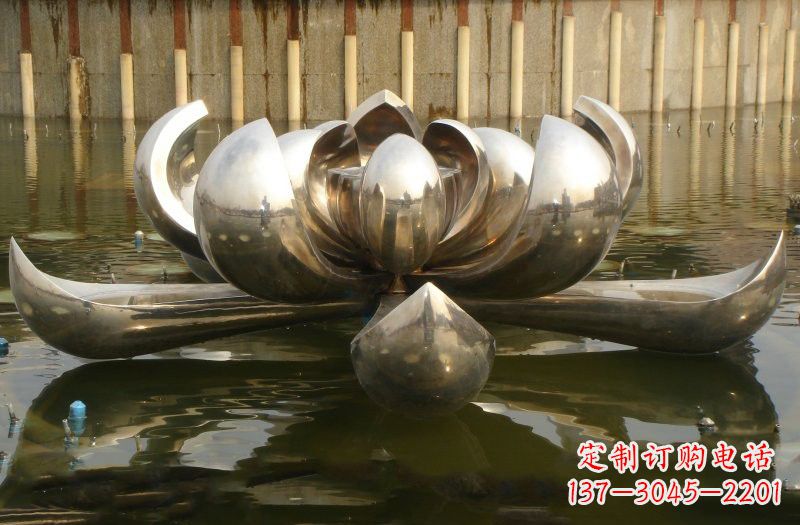 合肥不锈钢莲花喷泉雕塑222