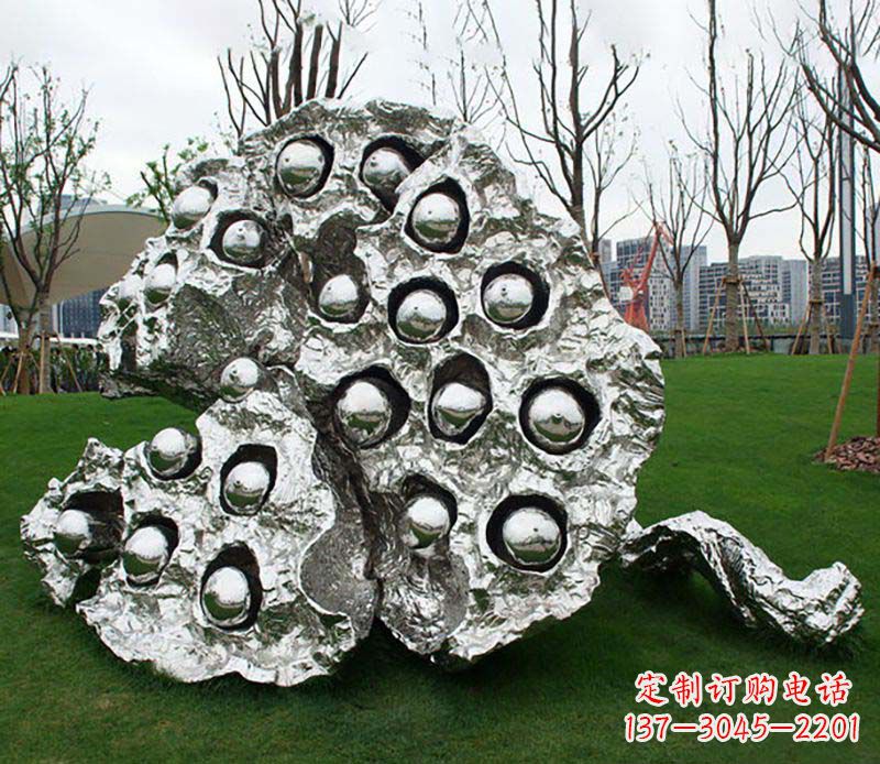合肥不锈钢莲蓬植物雕塑