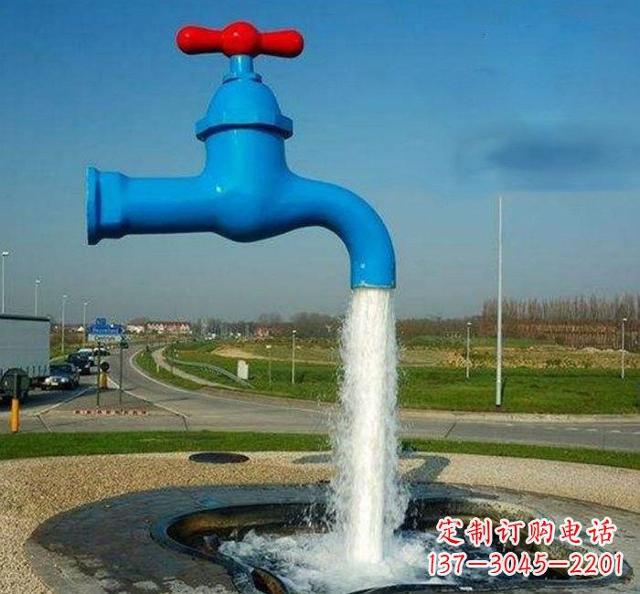 合肥不锈钢流水的水龙头雕塑