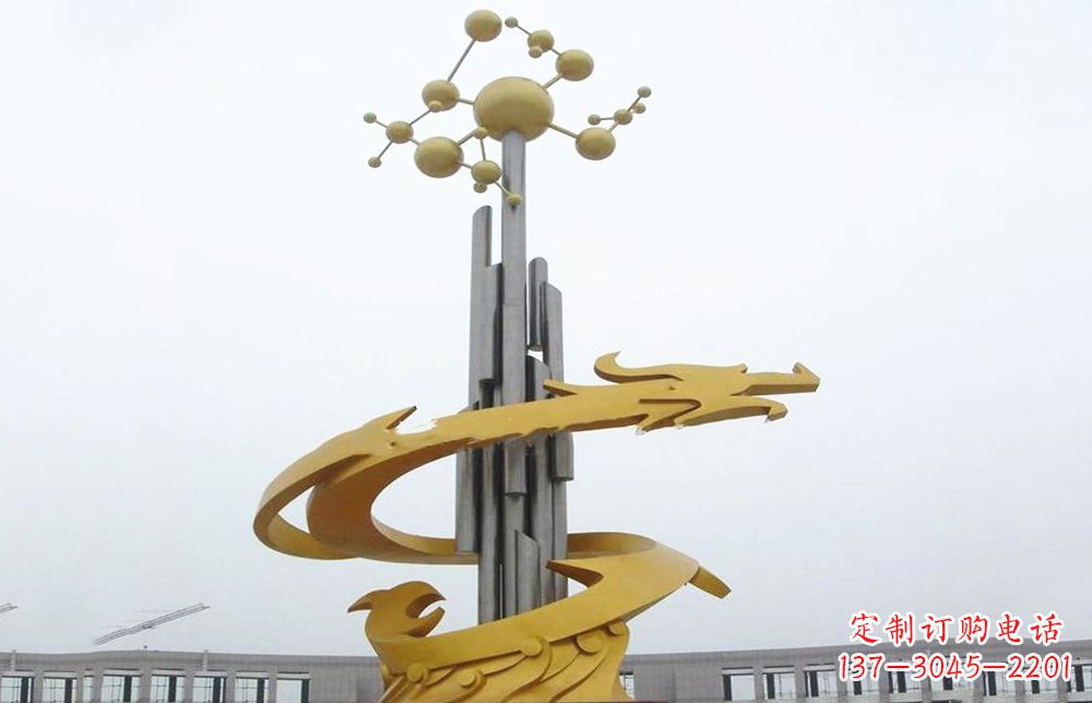 合肥不锈钢龙城市景观雕塑