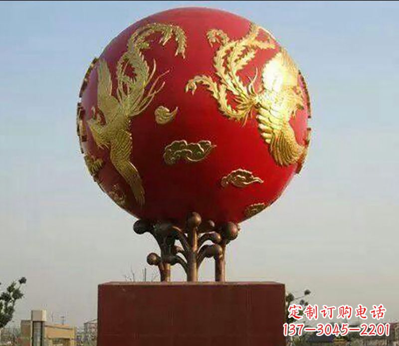 合肥不锈钢龙凤呈祥雕塑