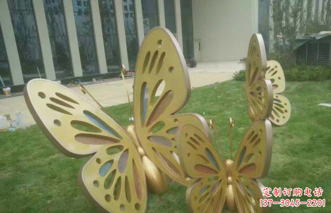 合肥不锈钢镂空雕刻蝴蝶雕塑