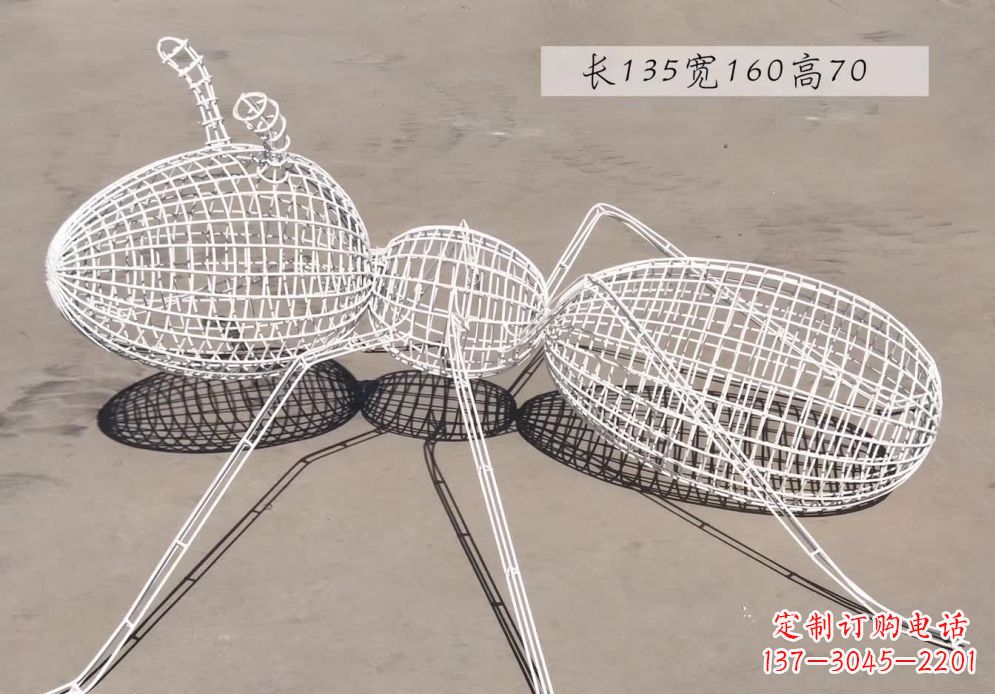 合肥不锈钢镂空蚂蚁雕塑艺术精美的象征
